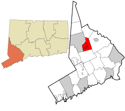 Fairfield County Connecticut incorporated and unincorporated areas Bethel highlighted